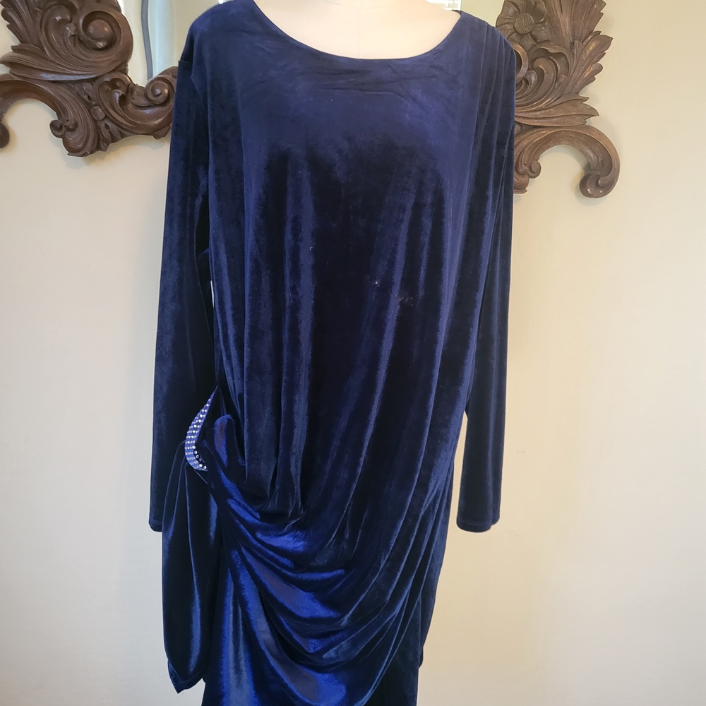 Midnight Velvet Royal Blue Velvet Dress
